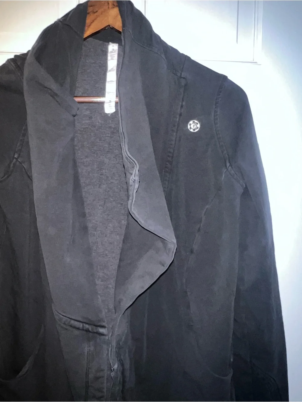 Lululemon black Open-Front Hooded Jacket for Women